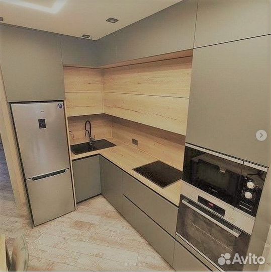 Кухонный гарнитур без ручек в рассрочку