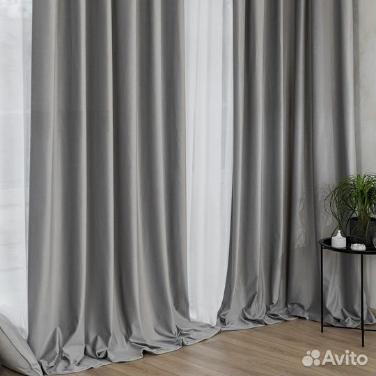 Шторы бархат Беллиссимо хрустальный