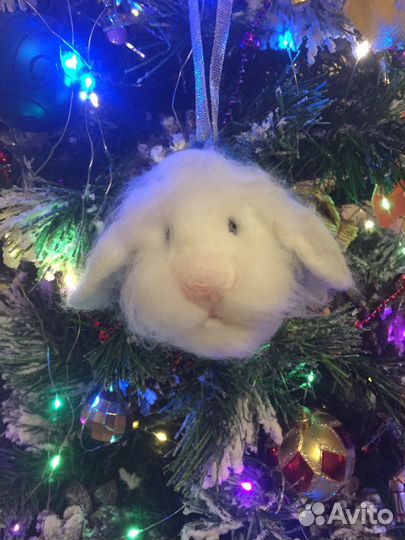 Новогодние шары из шерсти