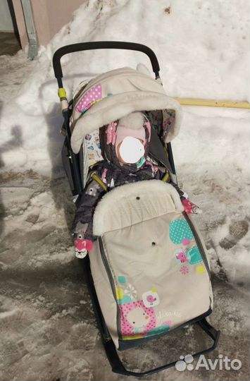 Детские санки коляска ника