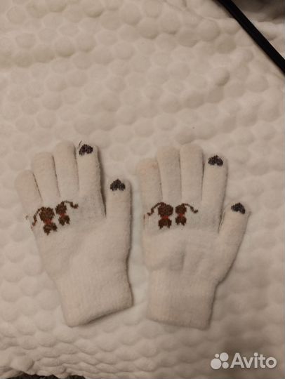 Перчатки для девочки 6-7 лет