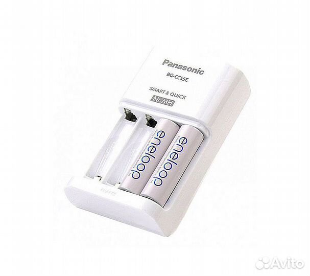 Зарядное устройство Panasonic SMART & Quick (BQ-CC55E) для 2 или 4 аккумуляторов типа аа/ааа Ni-MH