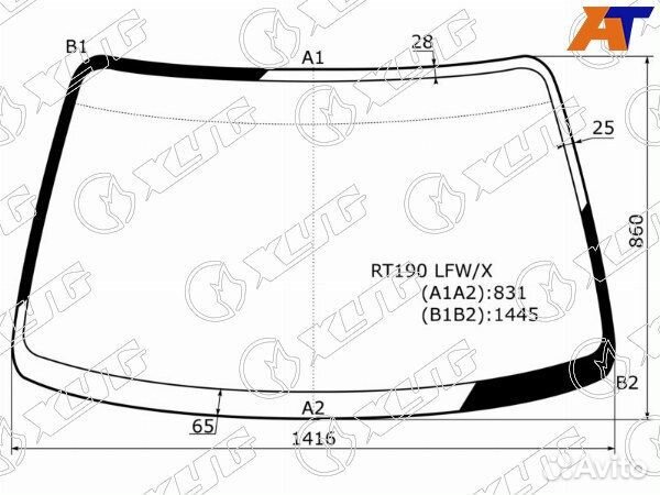 Стекло лобовое toyota corona