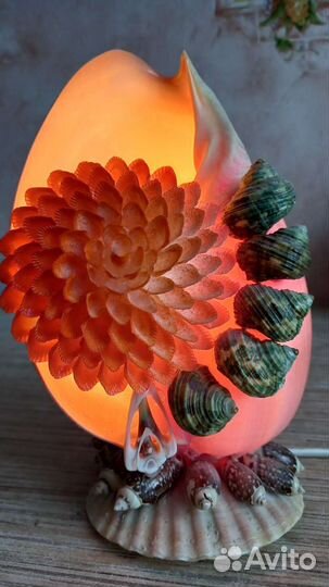 Светильник из ракушек