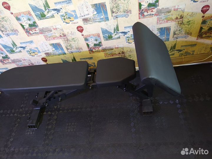 Скамья с упором под пресс, партой скотта и кёрлом