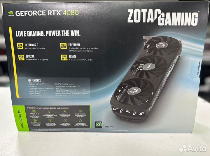 Видеокарта zotac gaming geforce RTX4080 16gb