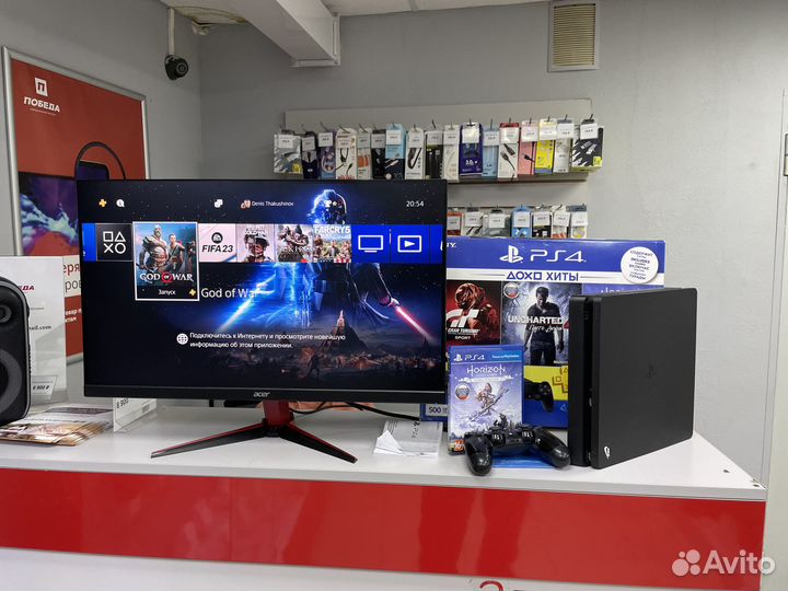 Sony playstation 4 slim 500gb + игры