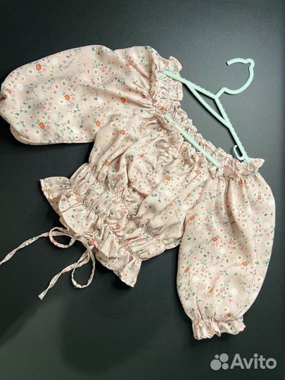 Топ летний укороченный на завязках