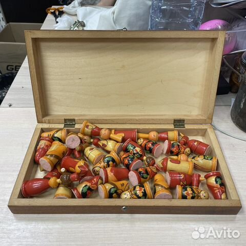 Сувенирные подарочные шахматы Матрешки СССР (Сзр)