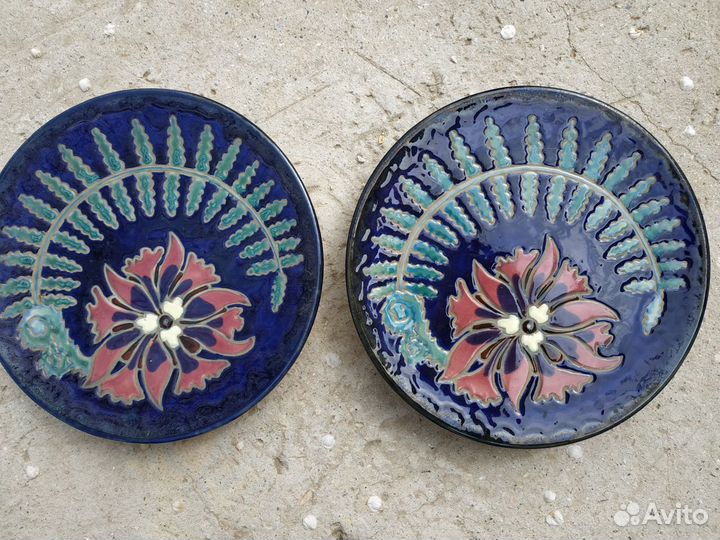 Декоративная тарелка блюдо«Цветок папоротника»лксф