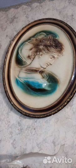 Гипсовый барельеф Тарелка декоративная