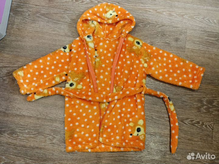 Детский халат плюшевый