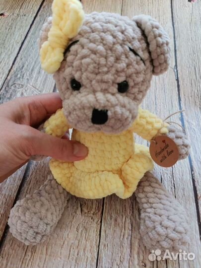 Мишка плюшевый ручной работы