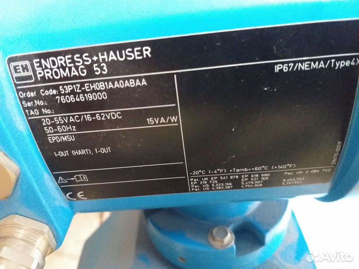 Расходомер Endress Hauser 53P1Z-eh0b1aa0abaa