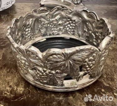Красивая подставка под бутылку. Посеребрение
