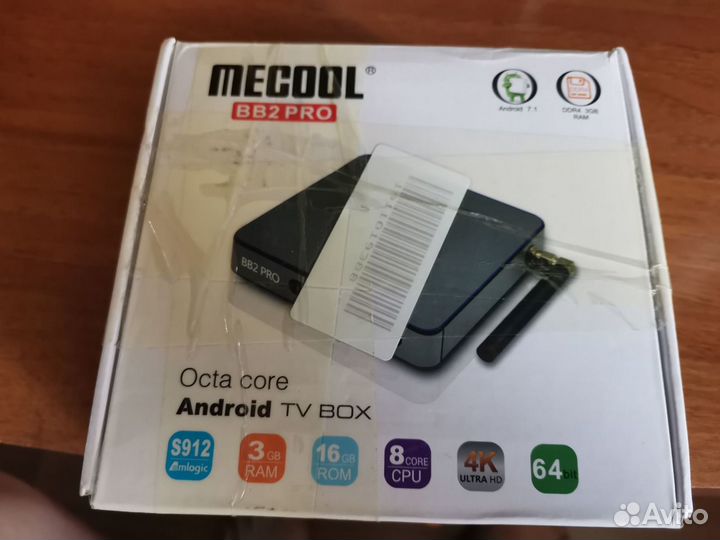 Android TV бокс 8 ядер DDR4 Mecool BB2PRO