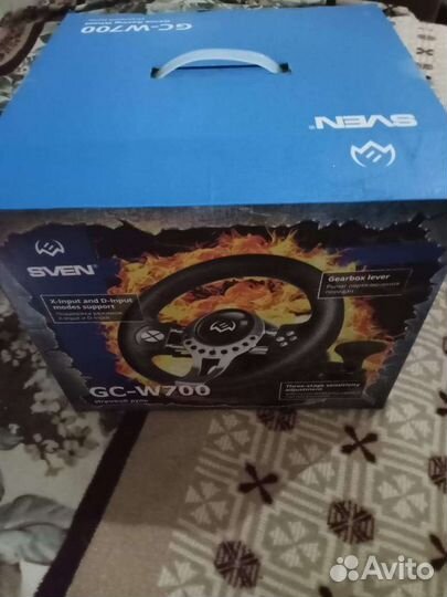 Игровой руль с педалями и коробкой передач