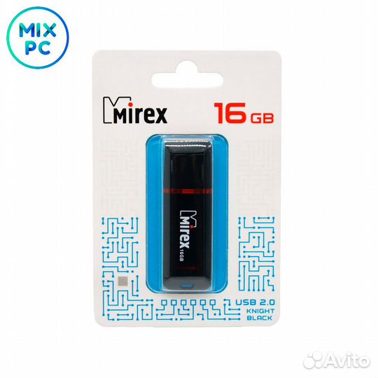 Флеш диск 16GB Mirex Knight Black USB 2.0