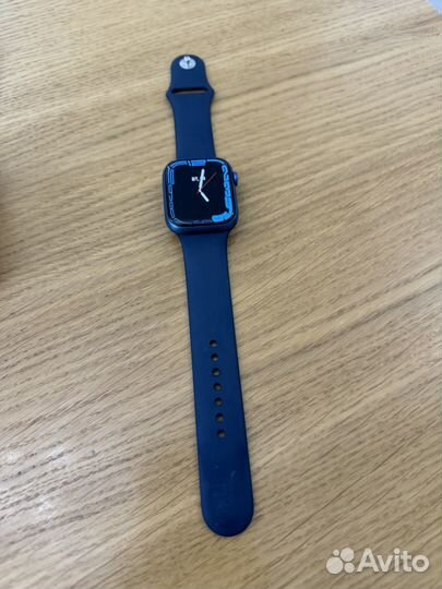 Часы apple watch 7 45 mm blue