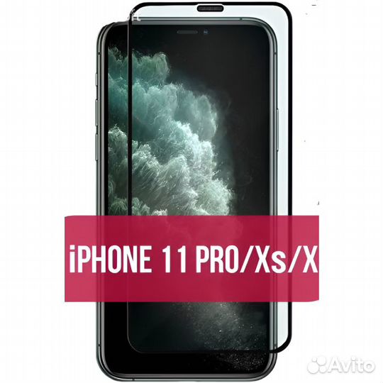 Защитное стекло 20D с сеткой для динамика iPhone X