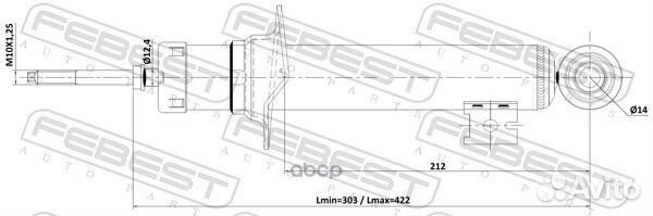 Амортизатор газовый перед 04110002F Febest