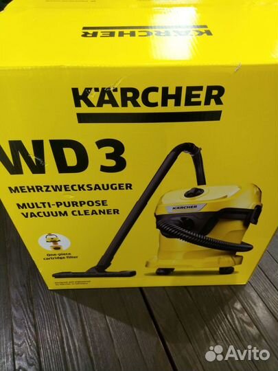 Пылесос Karcher WD-3.Хоз-Стр.1000Вт.Новый.Румыния