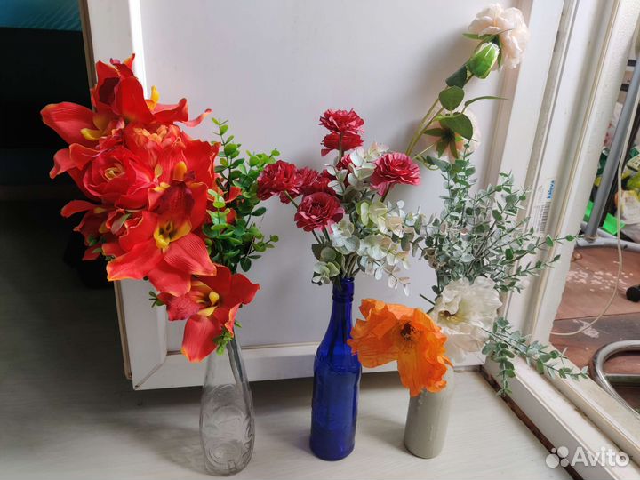 Разные искусственные цветы
