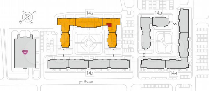 1-к. квартира, 43 м², 5/8 эт.