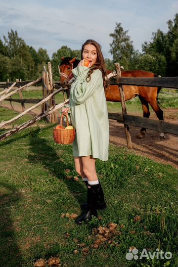 Летнее платье лен новое