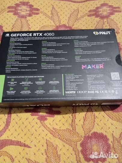Видеокарта palit geforce rtx4060 dual(новая)резерв