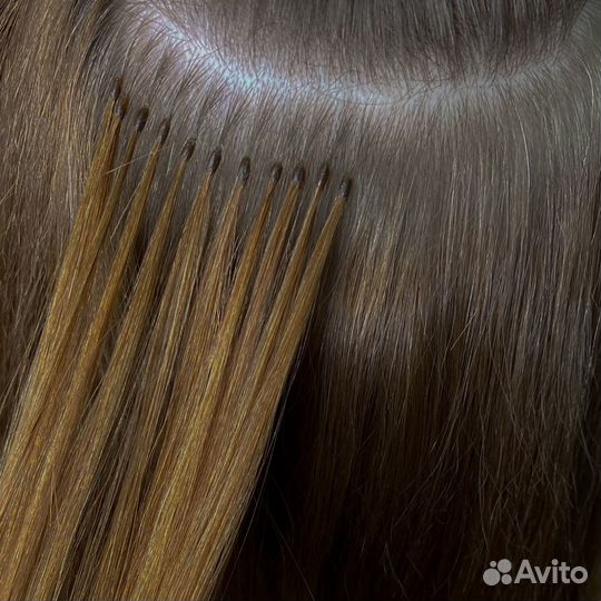 Наращивание волос микрокапсульное/ цветные пряди