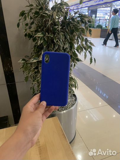 Чехол Синий на iPhone Xr