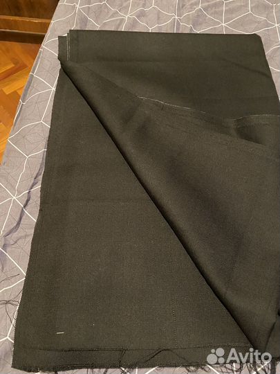 Ткань плотная шерсть черная