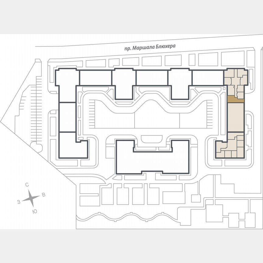 2-к. квартира, 66,6 м², 12/17 эт.
