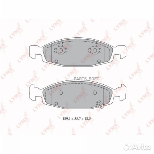 Lynxauto BD4202 Колодки тормозные дисковые перед