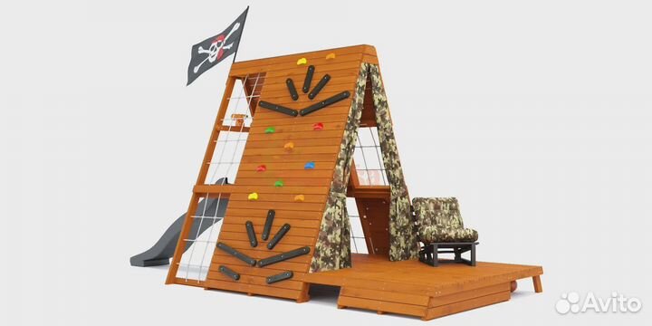 Домик Савушка База-4 (Милитари) с креслом