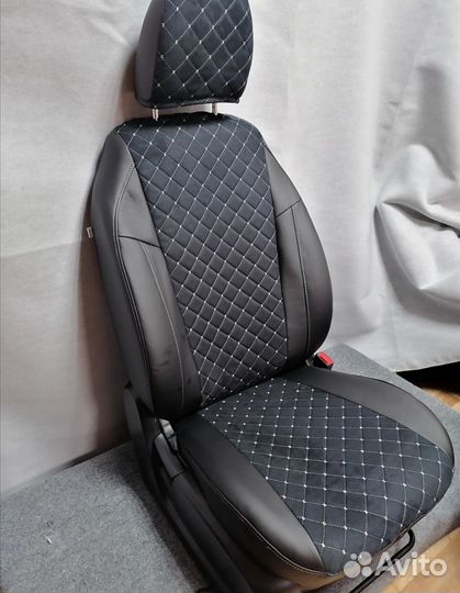 Чехлы на Митцубиши Лансер Х с алькантарой