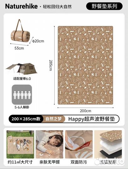 Коврик для пикника Naturehike
