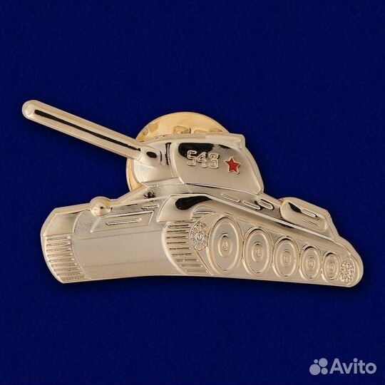 Значок танк Т34 золото