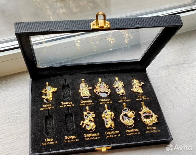 Набор коллекционных флешек-кулонов знаки зодиака