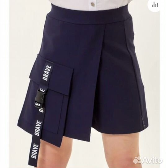 Юбка - шорты черная для девочек