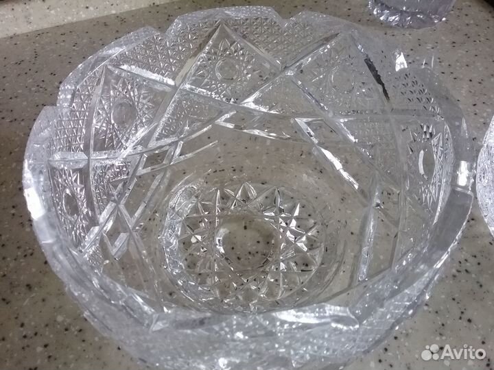 Хрусталь вазы фруктовницы салатник конфетница