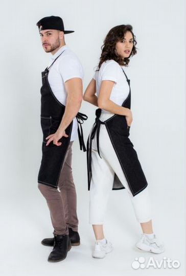 Фартук белый поварской на заказ