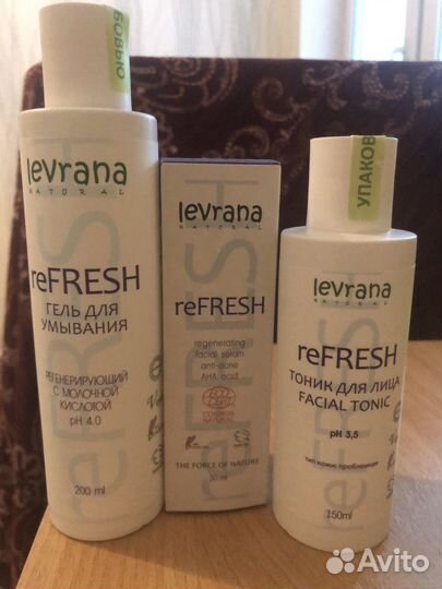 Гель для умывания и тоник Levrana
