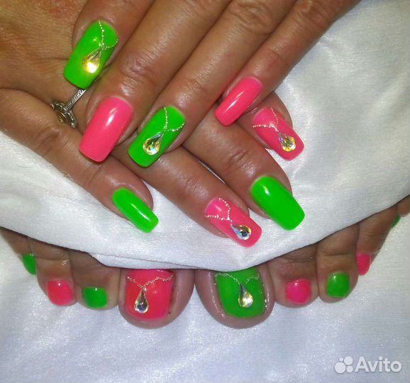 Маникюр, наращивание, педикюр, ресницы