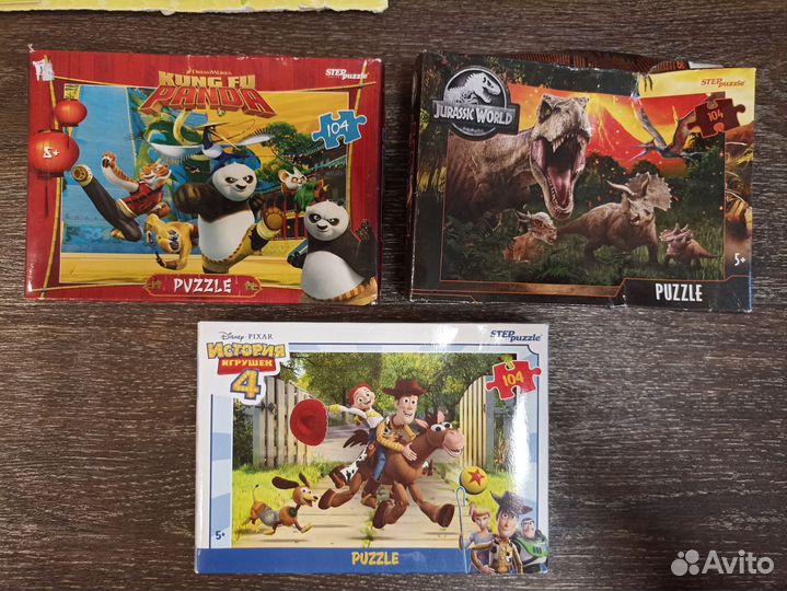 Пазлы от 35 до 160 элементов и игры