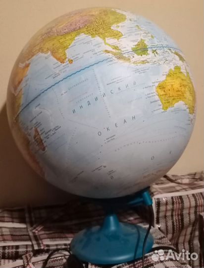 Глобус физический с подсветкой диаметр 420 мм
