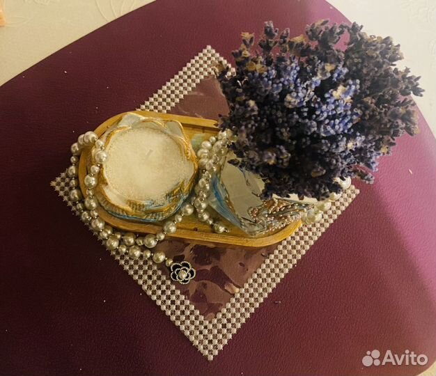 Комплект ваза, подсвечник со свечой, подставка