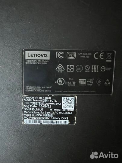 Ноутбук lenovo v110-15isk