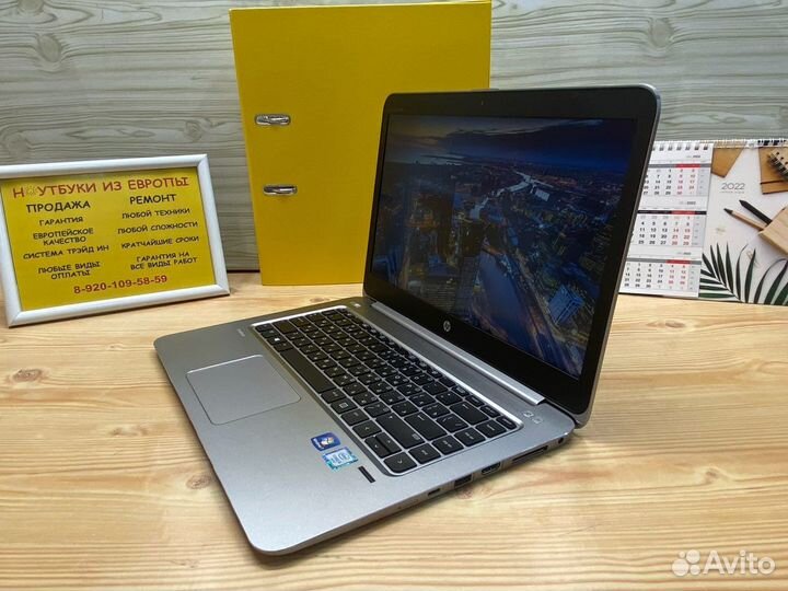 Ультратонкий HP Folio 1040 G2 из Европы Гарантия